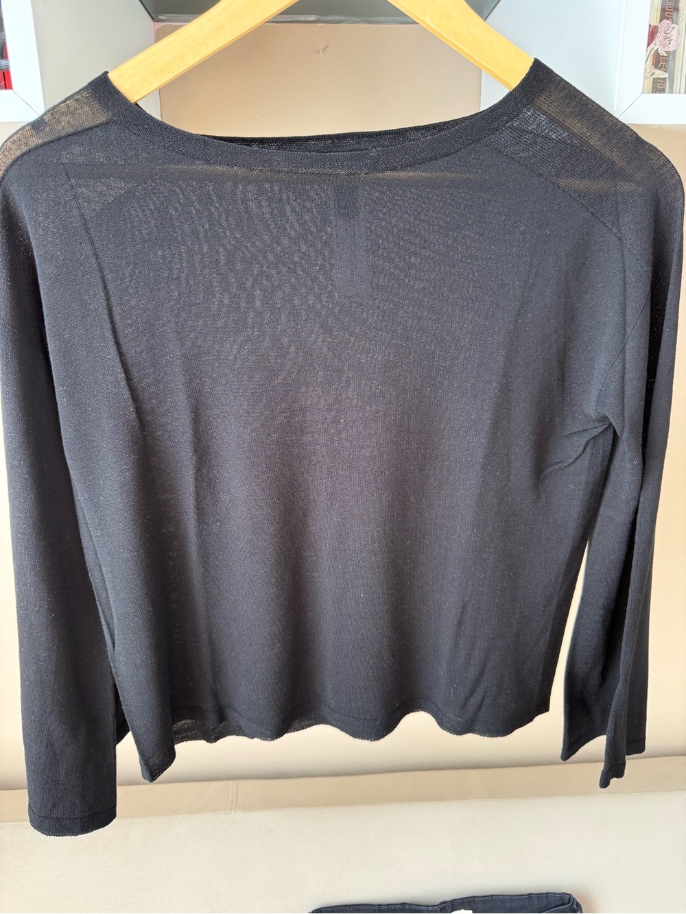 Eileen Fisher Black Lightweight Long-Sleeve Top
